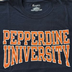 Pepperdine University tee shirt.